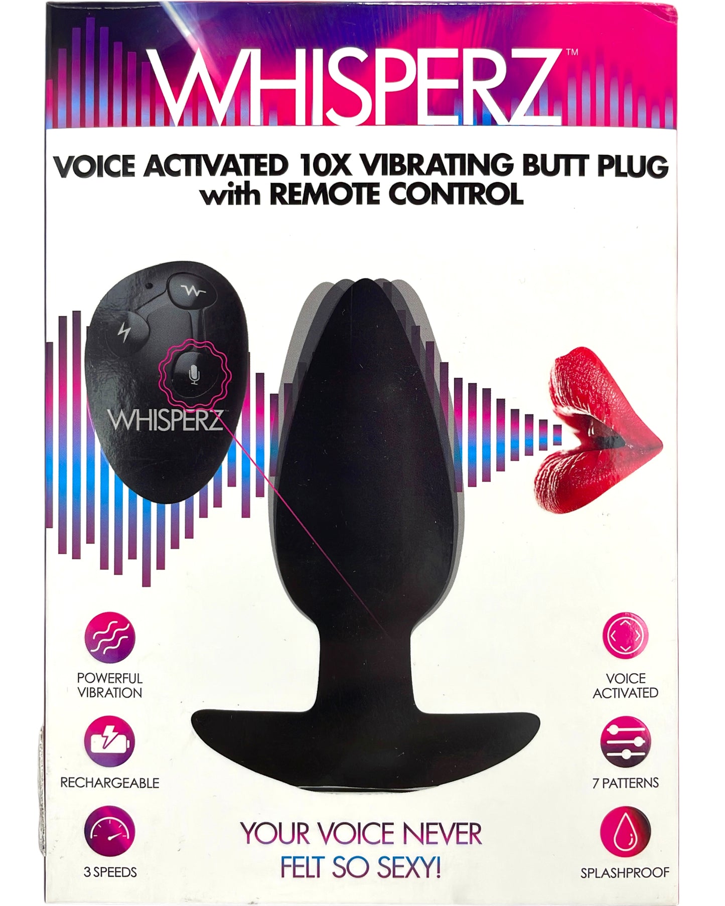 Butt Plug 10X activado por voz con control remoto
