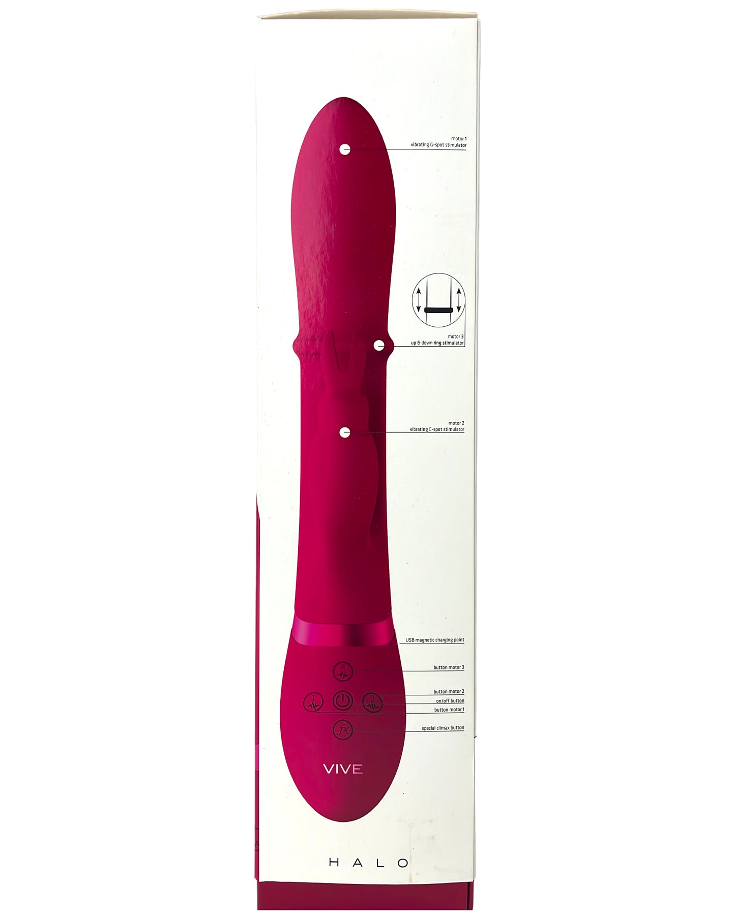 Halo - Vibrador de conejo con anillo