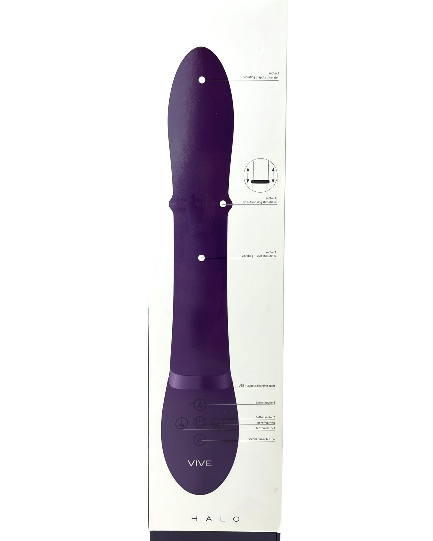 Halo - Vibrador de conejo con anillo