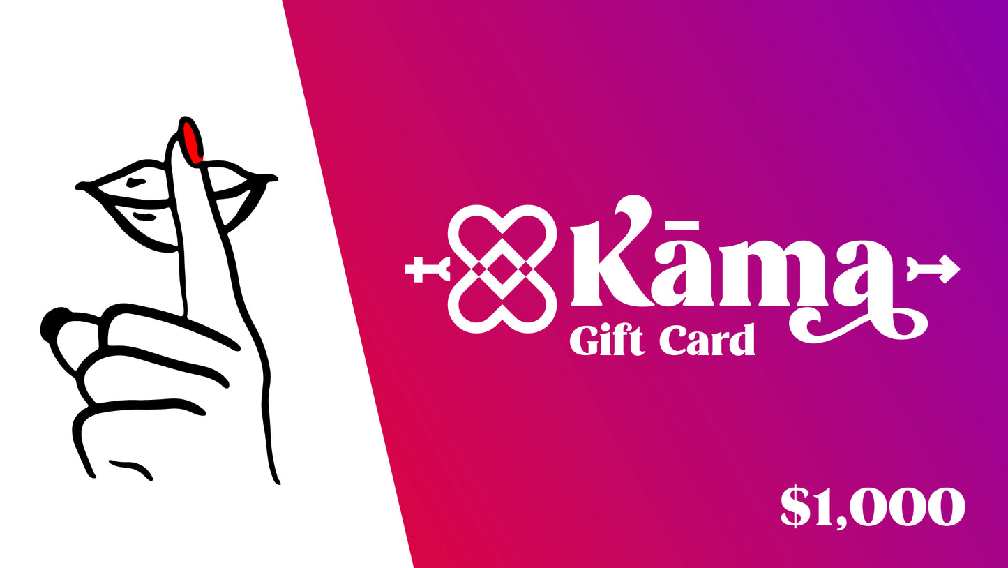 Tarjeta de regalo Kama por $1,000 MXN