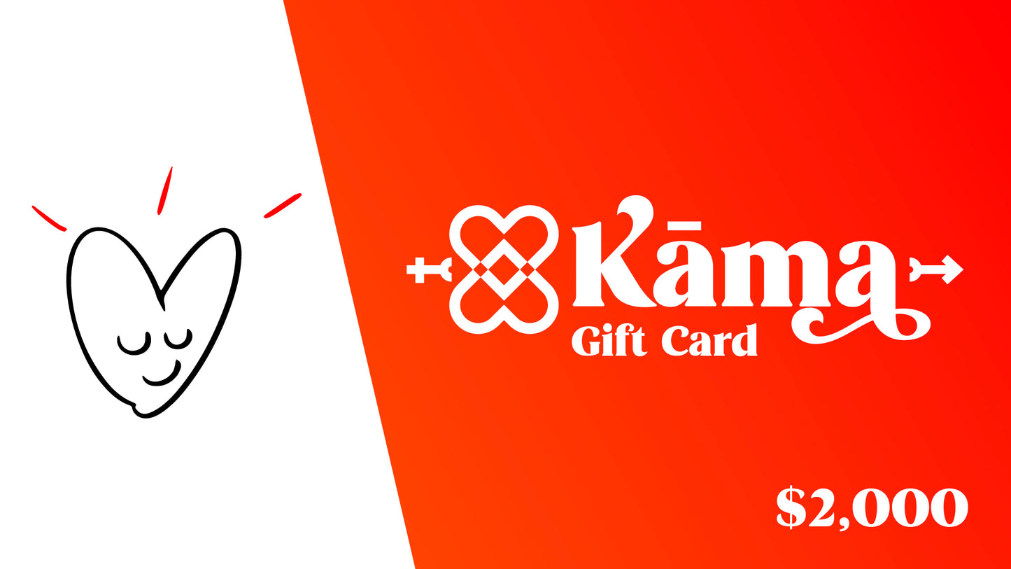 Tarjeta de regalo Kama por $2,000 MXN