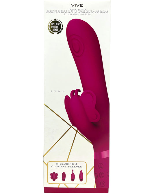 Etsu - Vibrador de conejo con estimulador de clítoris y punto G