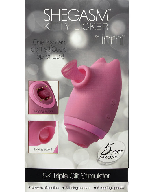 Shegasm Kitty Licker 5X - Estimulador triple de clítoris